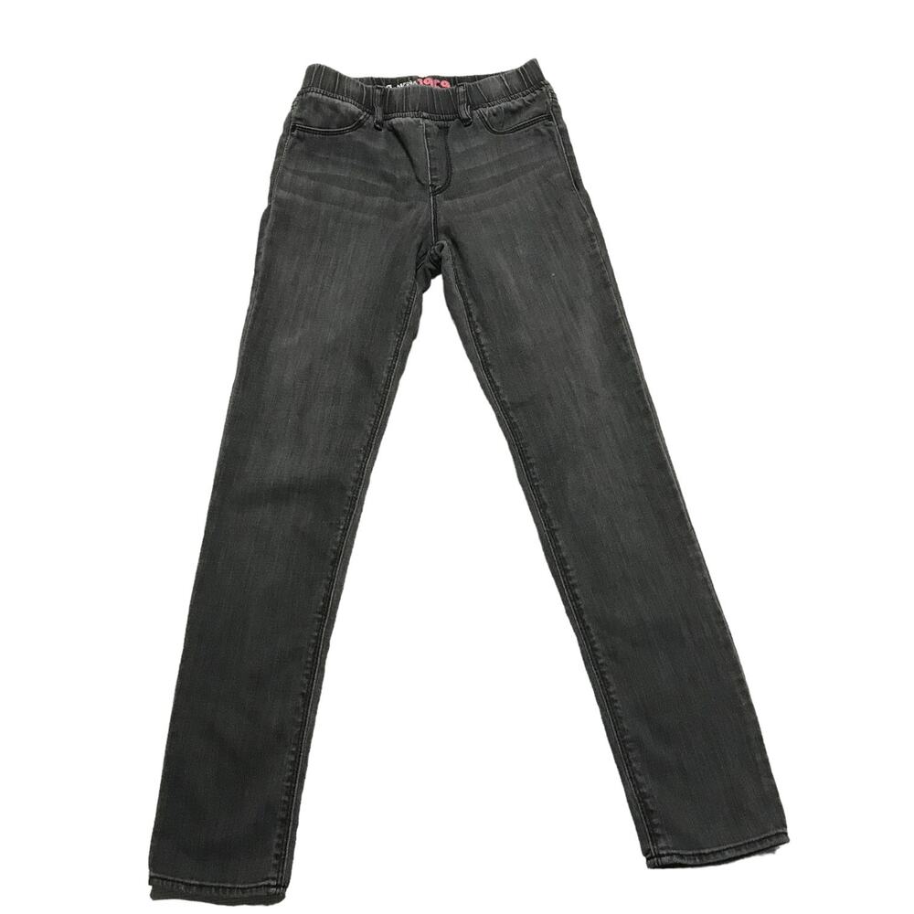 Gap Kids Legging Jeans Grey Elastic Waist Stretchy Distressed Girls Size 12 Slim